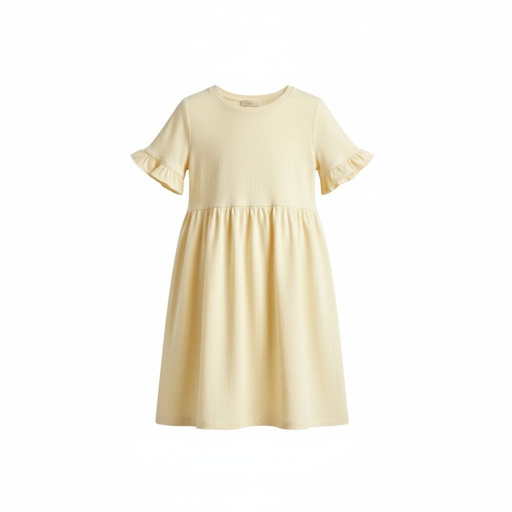 LOFT Cream Ruffle-Sleeve Mini Dress - Picture 9 of 9